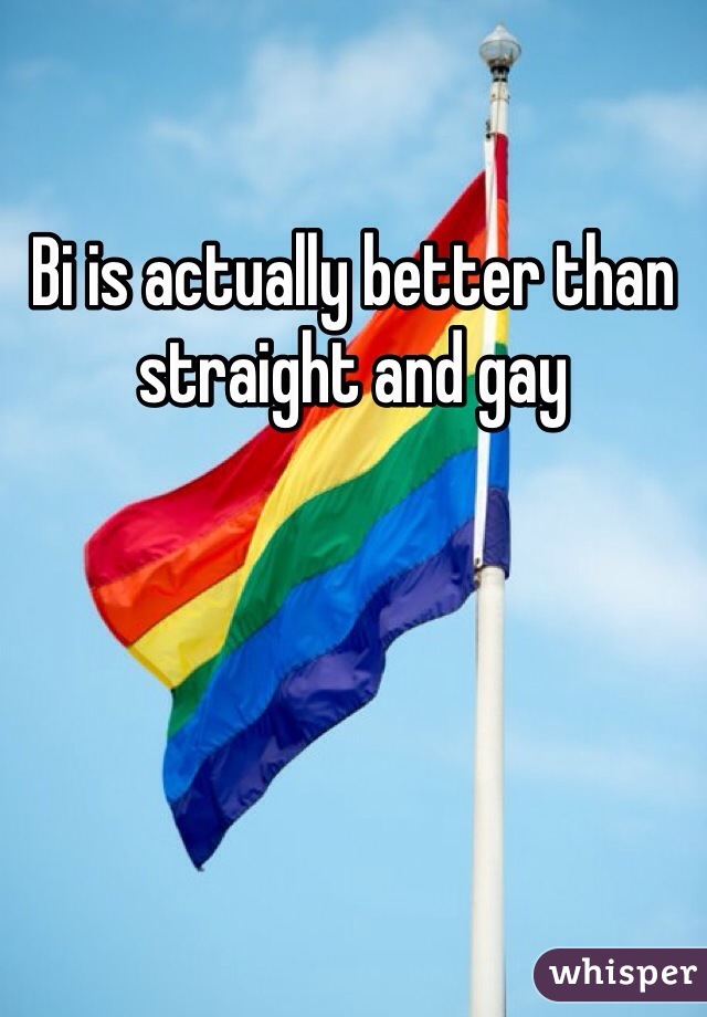Bi is actually better than straight and gay 