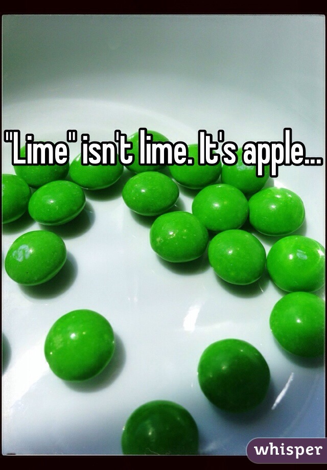 "Lime" isn't lime. It's apple...