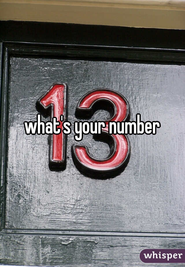 what's your number