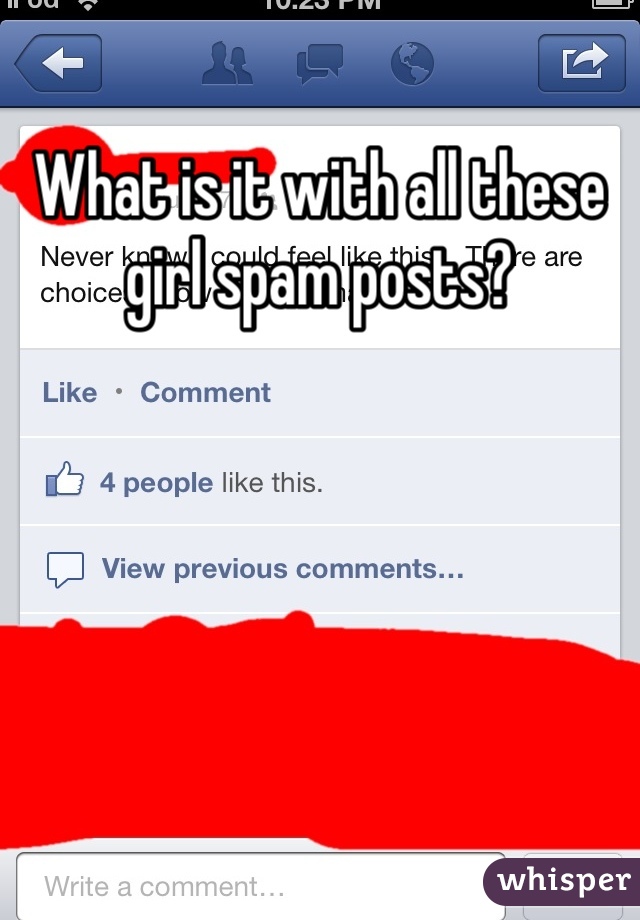 What is it with all these girl spam posts?