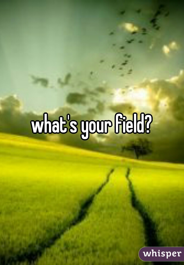 what's your field?