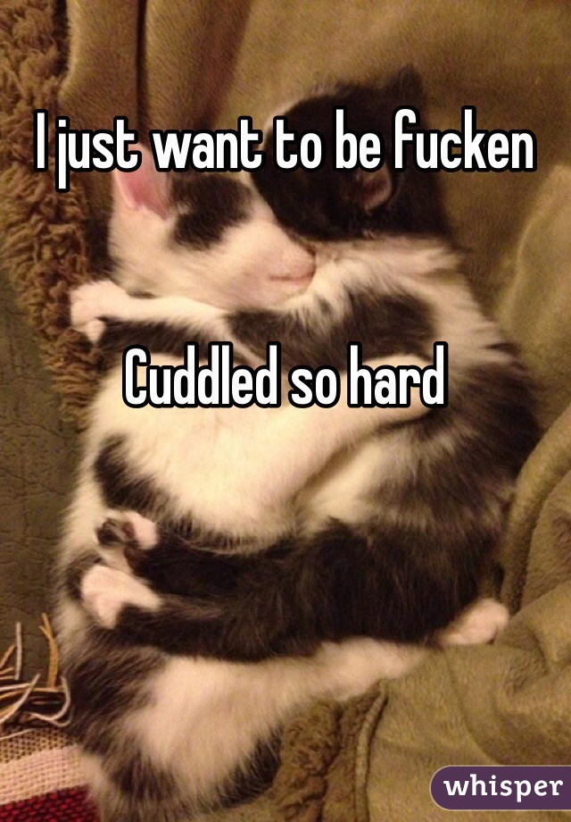 I just want to be fucken


Cuddled so hard 
