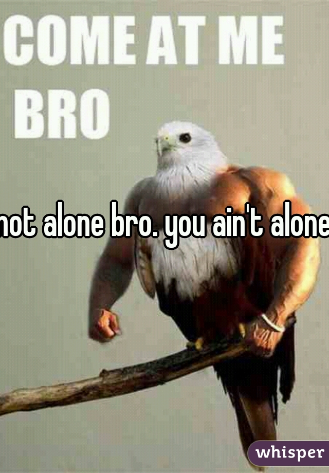 not alone bro. you ain't alone.