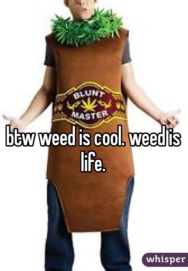 btw weed is cool. weed is life.