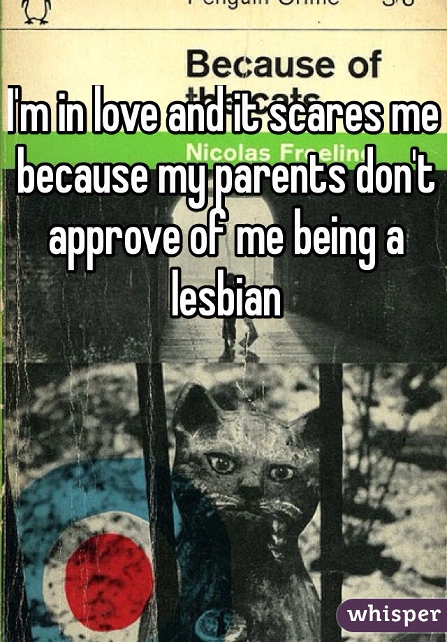 I'm in love and it scares me  because my parents don't approve of me being a lesbian