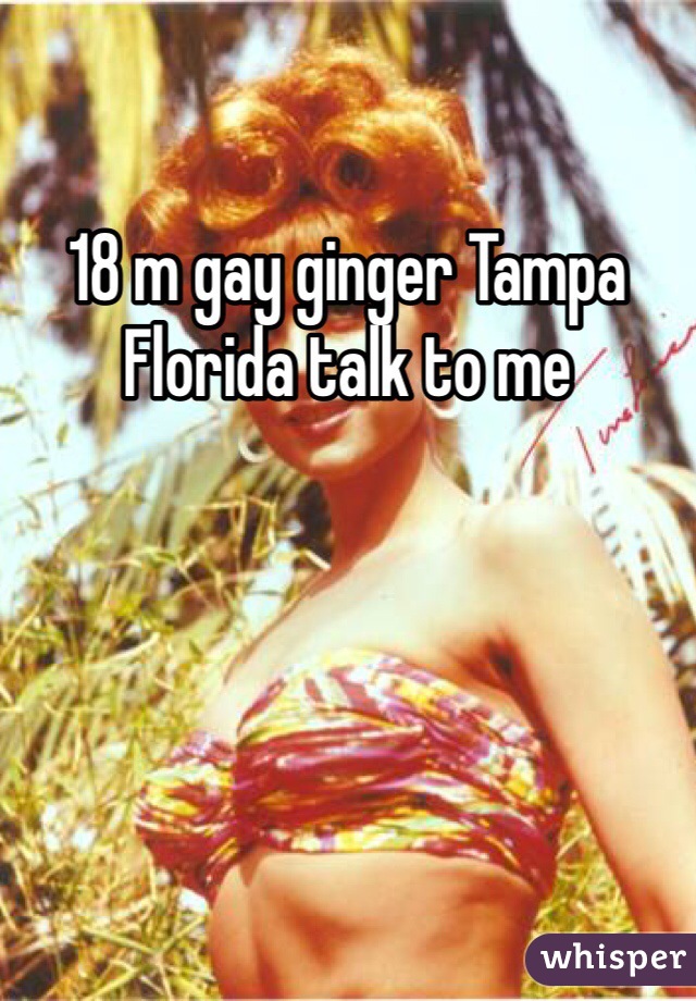 18 m gay ginger Tampa Florida talk to me
