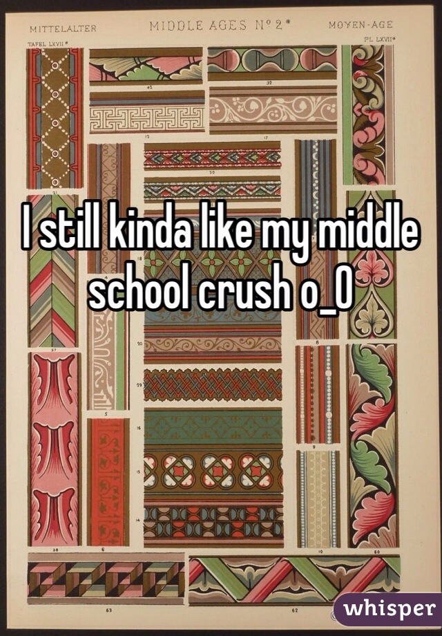 I still kinda like my middle school crush o_0