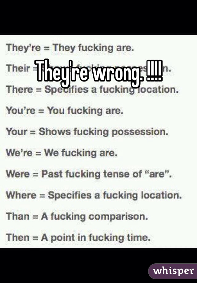 They're wrong. !!!!
