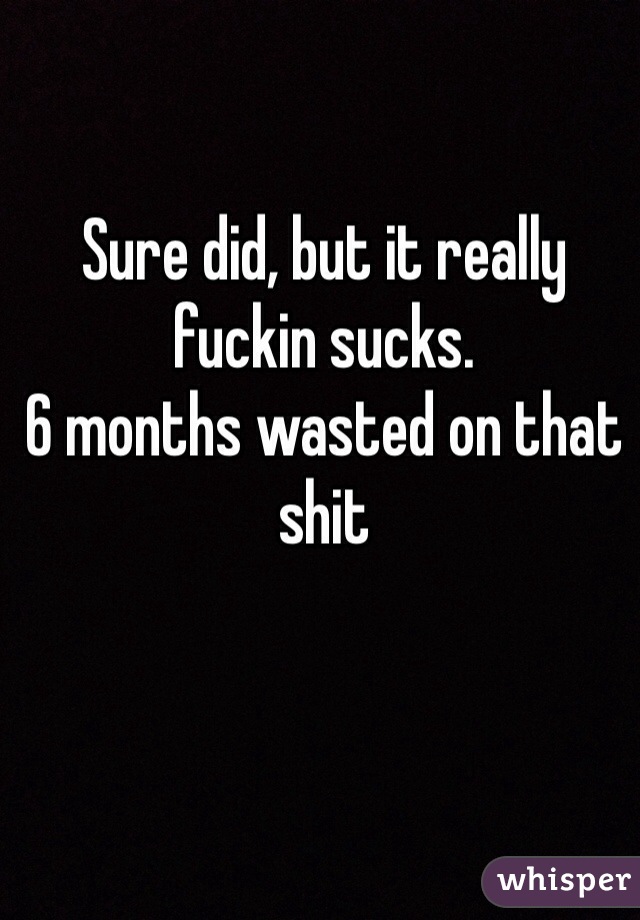 Sure did, but it really fuckin sucks.
6 months wasted on that shit