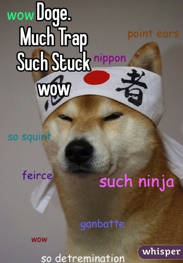 Doge.
Much Trap
Such Stuck
wow