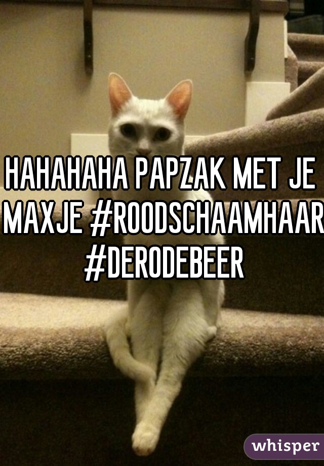HAHAHAHA PAPZAK MET JE MAXJE #ROODSCHAAMHAAR #DERODEBEER