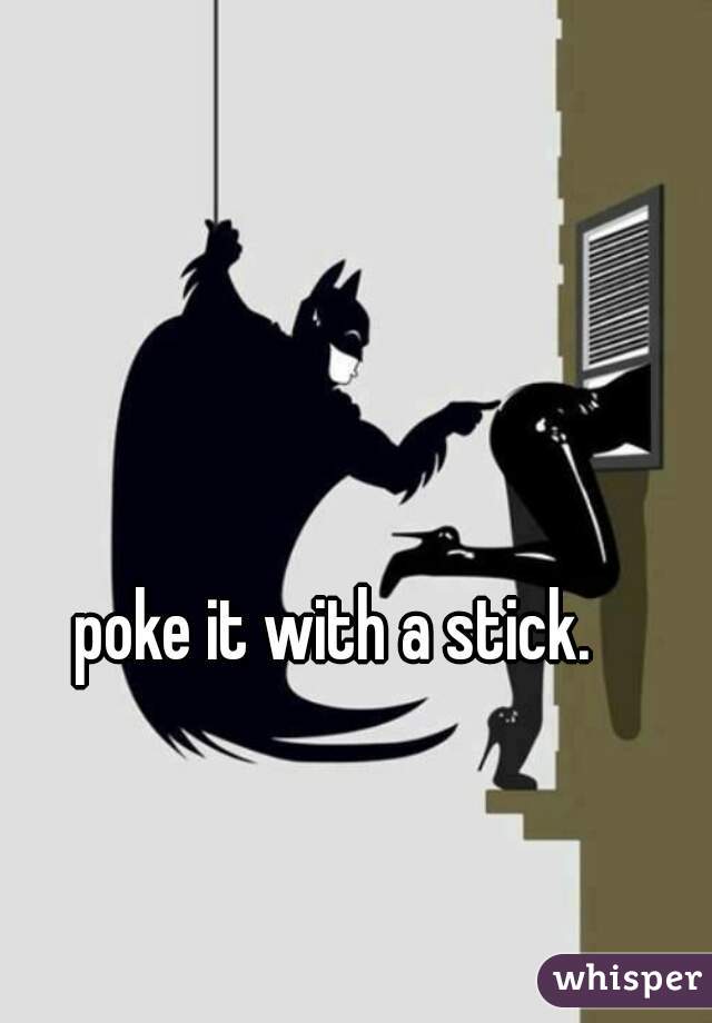 poke it with a stick.