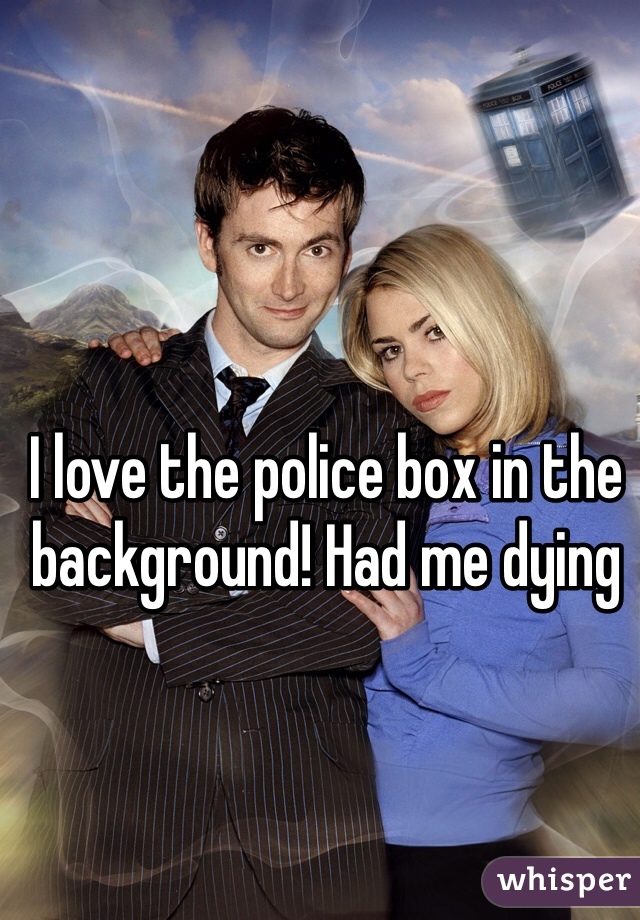 I love the police box in the background! Had me dying 
