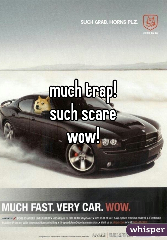 much trap!
 such scare 
wow!