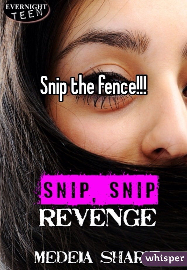 Snip the fence!!! 