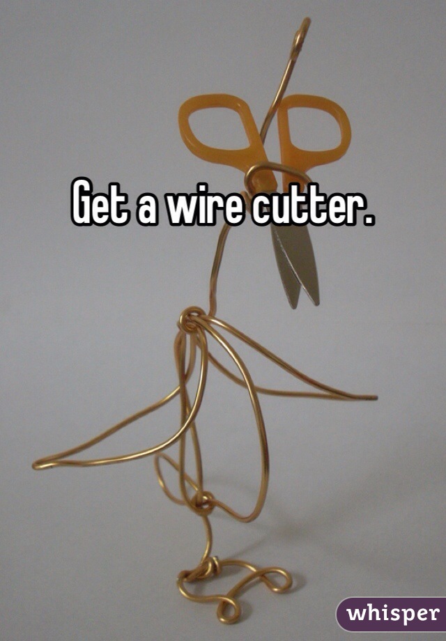 Get a wire cutter. 