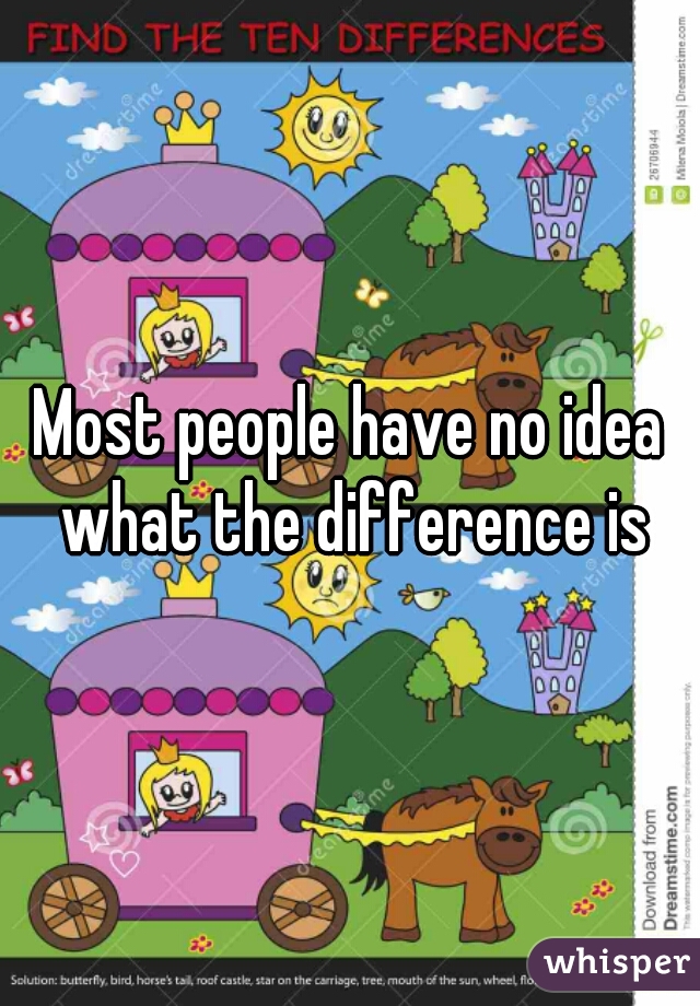 Most people have no idea what the difference is