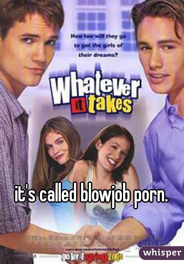 it's called blowjob porn.
