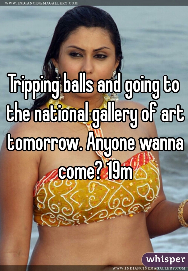 Tripping balls and going to the national gallery of art tomorrow. Anyone wanna come? 19m