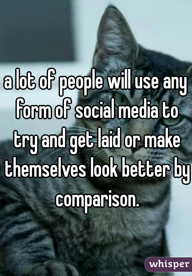 a lot of people will use any form of social media to try and get laid or make themselves look better by comparison.
