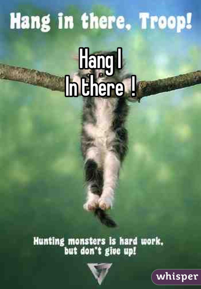 Hang I
In there  !