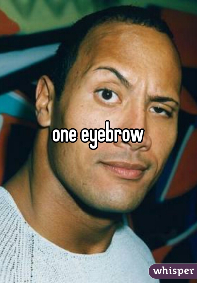 one eyebrow
