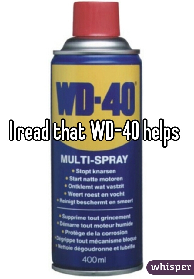 I read that WD-40 helps 