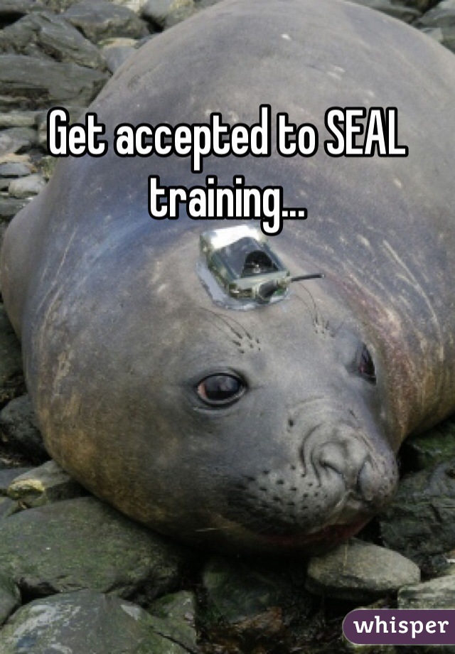 Get accepted to SEAL training...