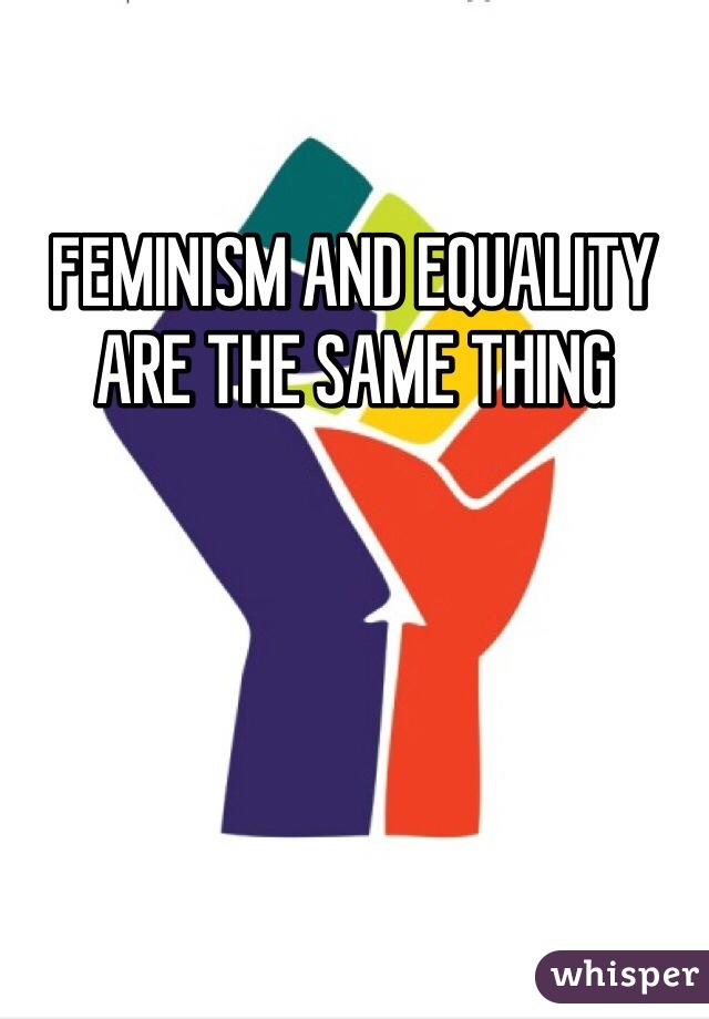 FEMINISM AND EQUALITY ARE THE SAME THING