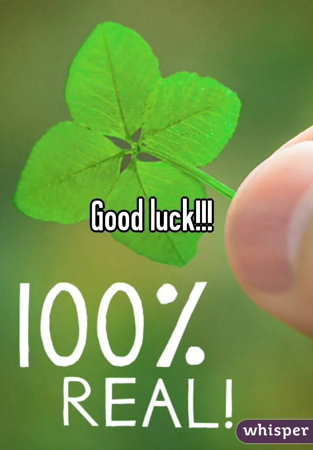 Good luck!!! 