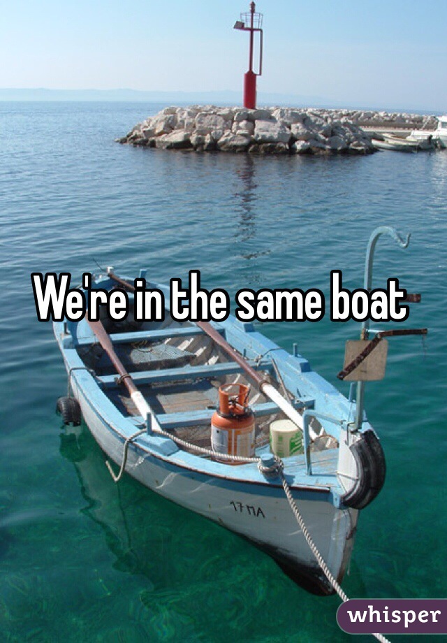 We're in the same boat 