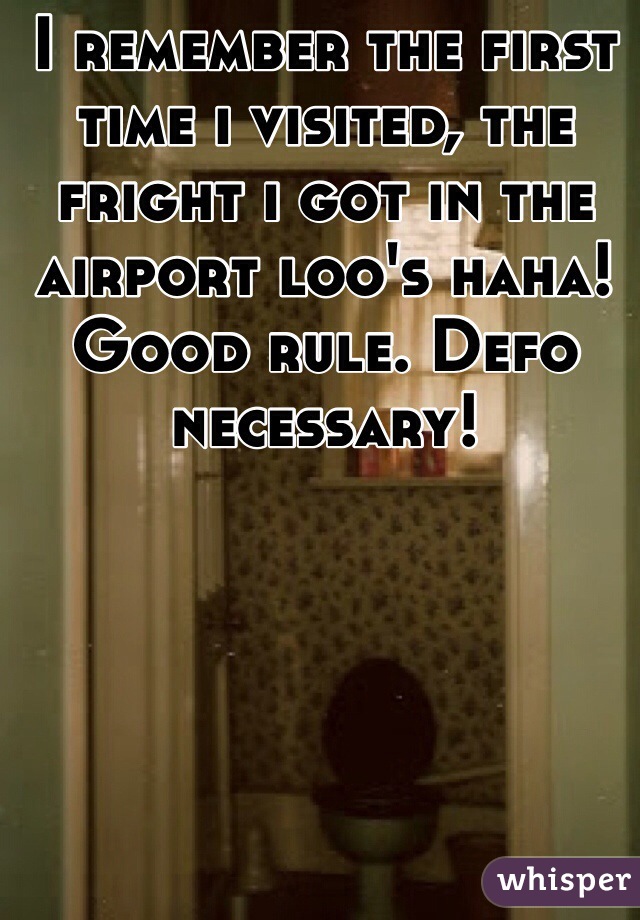 I remember the first time i visited, the fright i got in the airport loo's haha! Good rule. Defo necessary! 