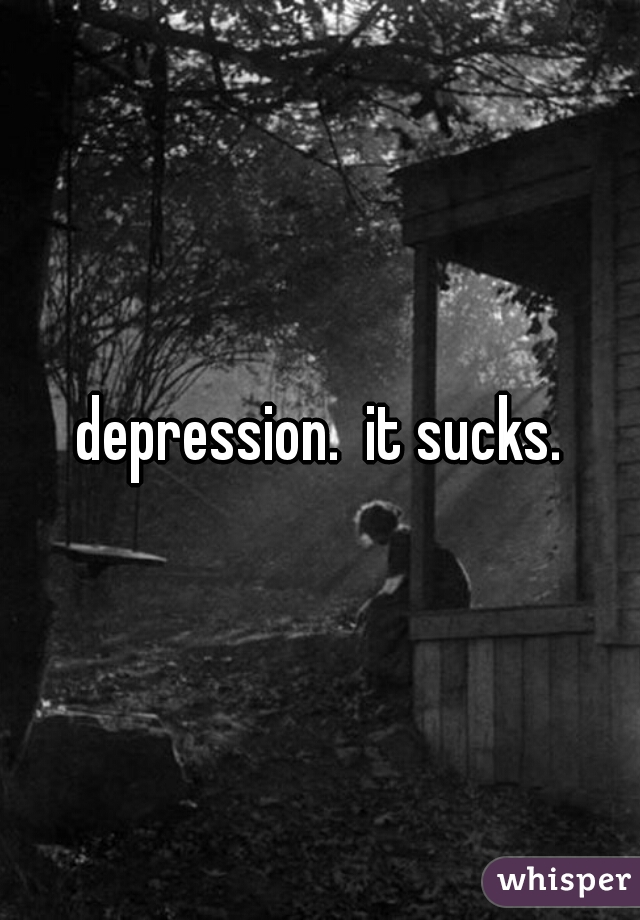 depression.  it sucks.