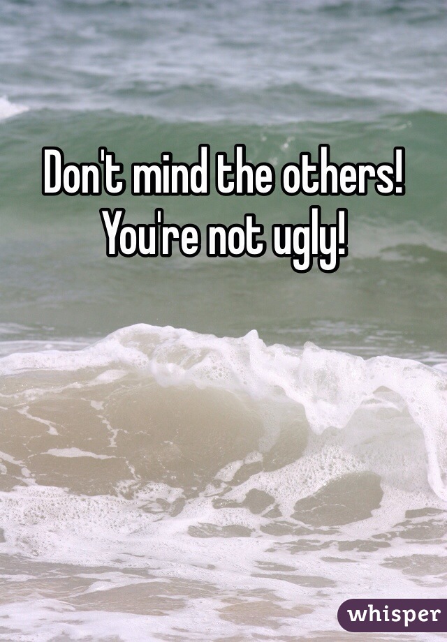 Don't mind the others! You're not ugly!