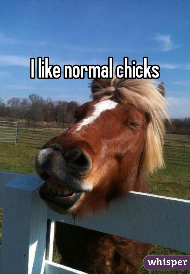 I like normal chicks