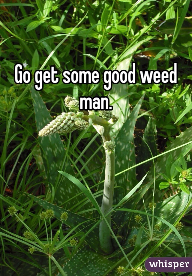 Go get some good weed man.