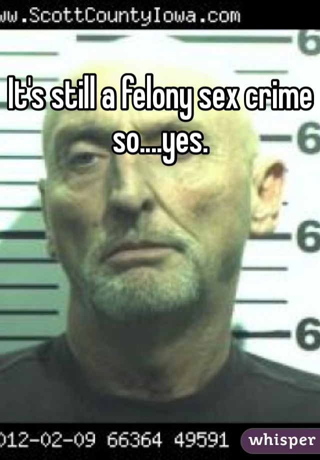 It's still a felony sex crime so....yes. 