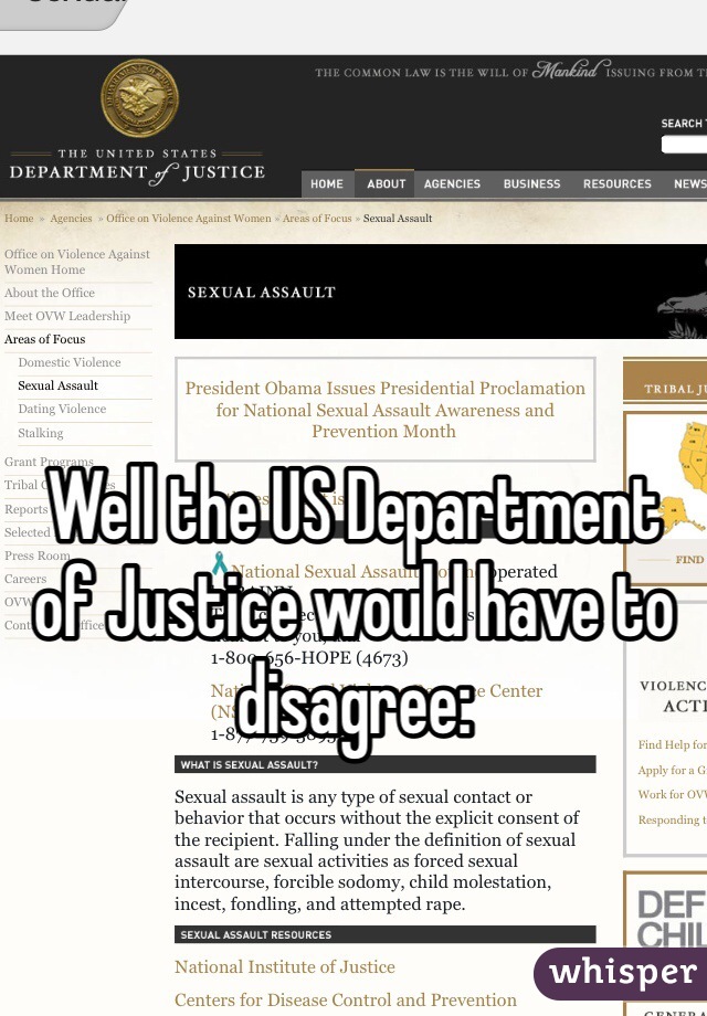 Well the US Department of Justice would have to disagree: