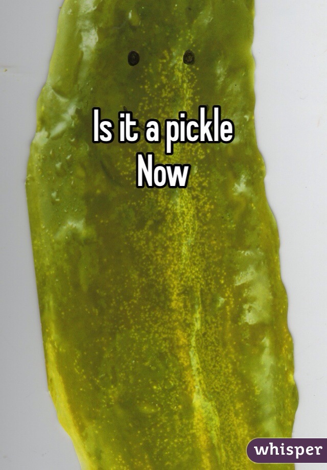 Is it a pickle 
Now 