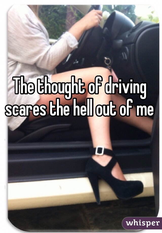 The thought of driving scares the hell out of me 