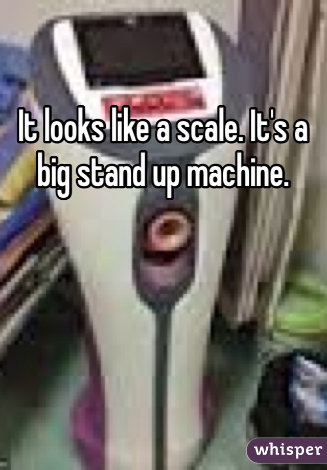 It looks like a scale. It's a big stand up machine.