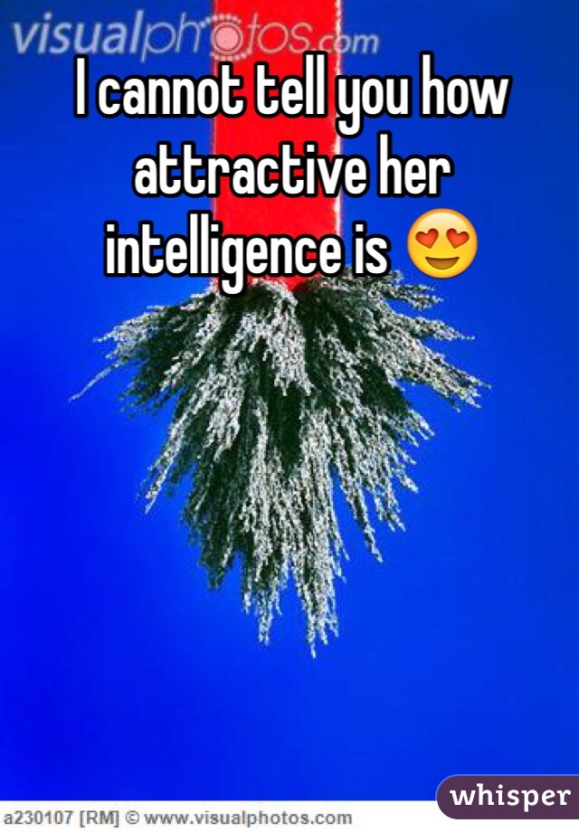 I cannot tell you how attractive her intelligence is 😍
