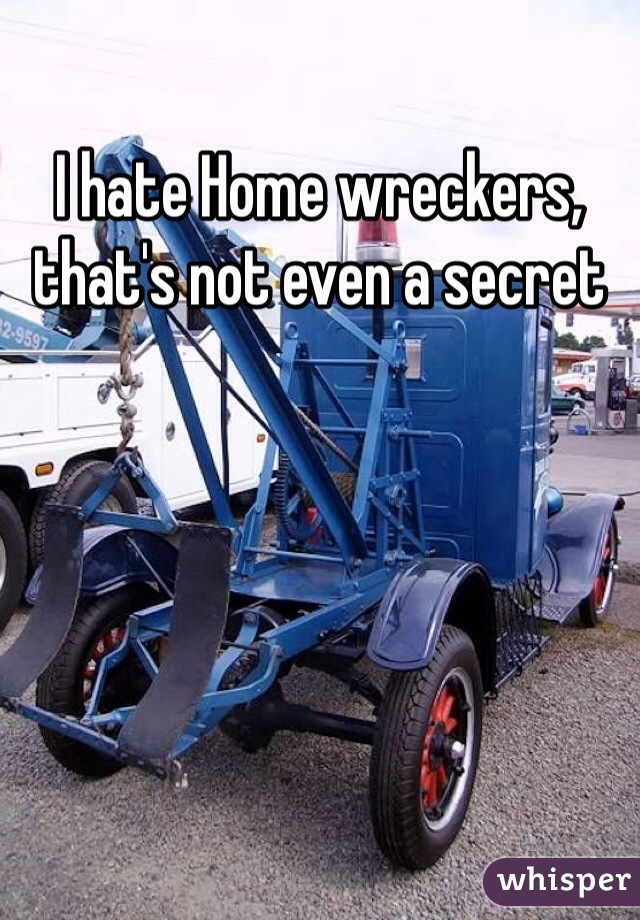 I hate Home wreckers, that's not even a secret  