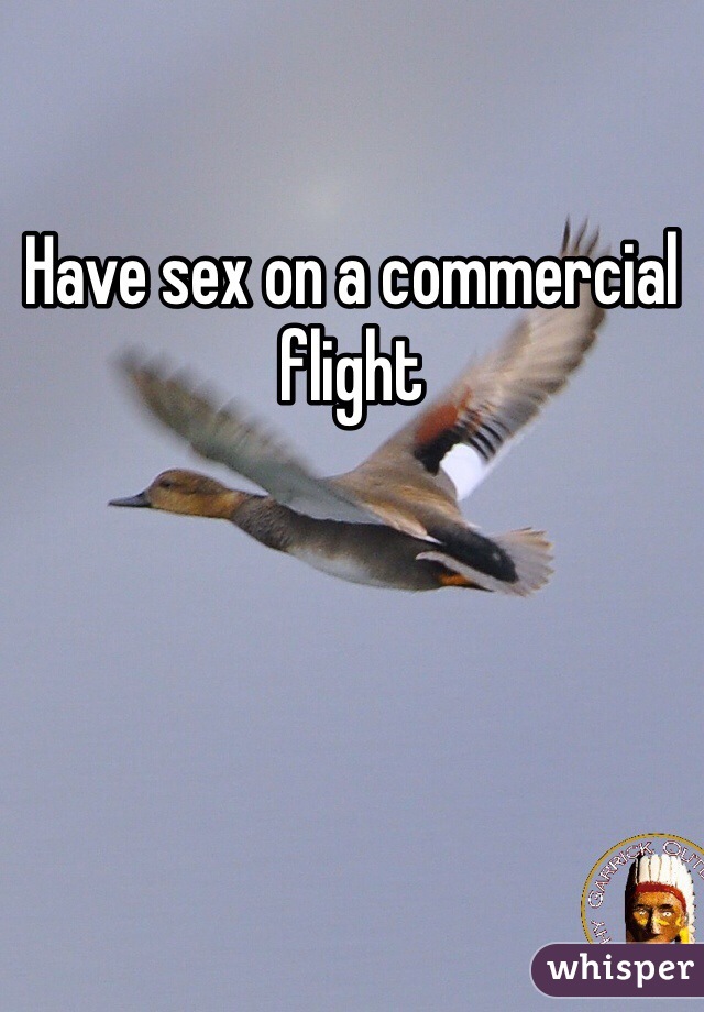 Have sex on a commercial flight