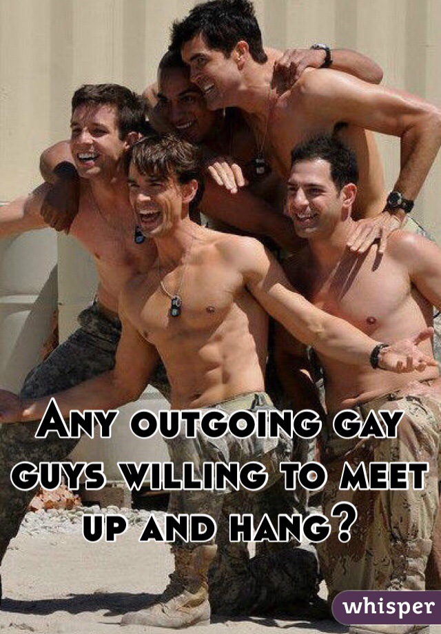Any outgoing gay guys willing to meet up and hang?
