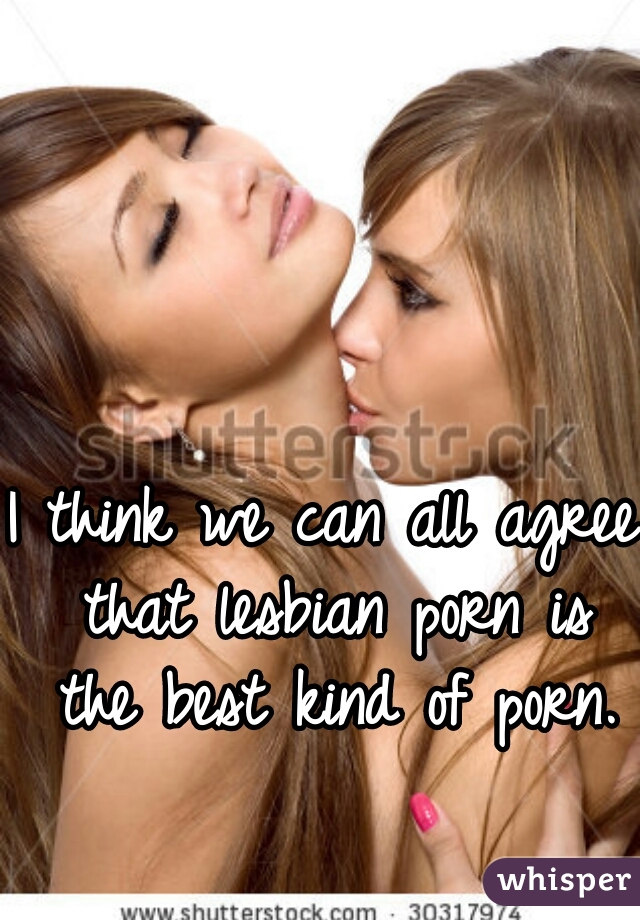 I think we can all agree that lesbian porn is the best kind of porn.