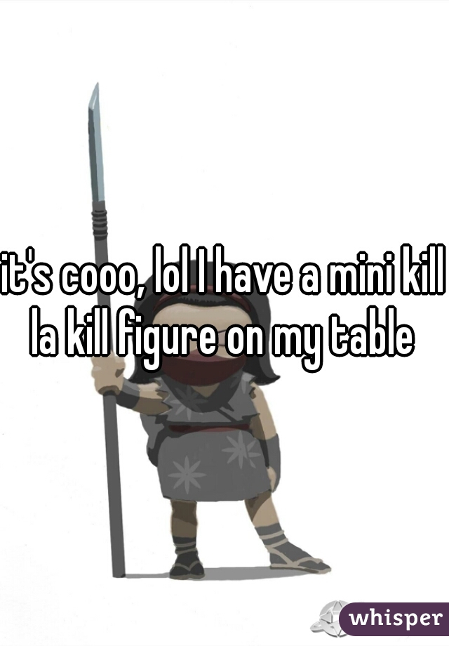 it's cooo, lol I have a mini kill la kill figure on my table 