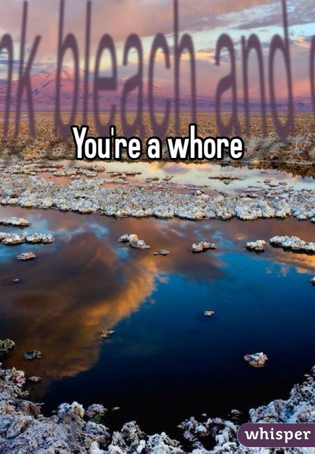 You're a whore