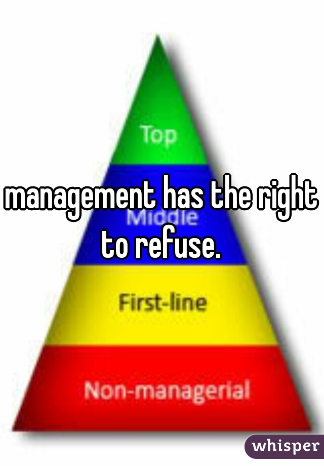 management has the right to refuse. 