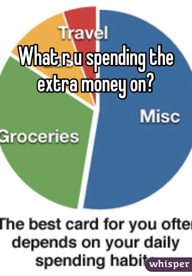 What r u spending the extra money on?